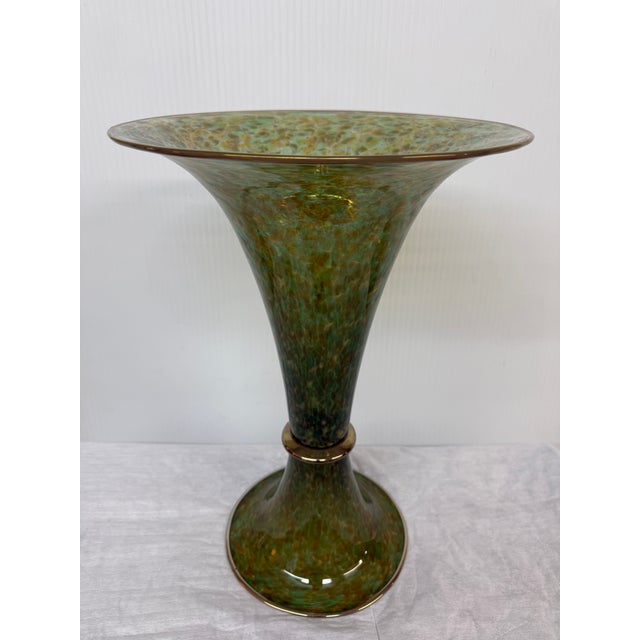 Contemporary Cohn-Stone Studios Aurora Flared Art Glass Vase For Sale - Image 3 of 12