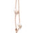 18K Rose Gold 1/2 Cttw Diamond and Freshwater Pearl Double Strand Station Necklace For Sale - Image 4 of 6