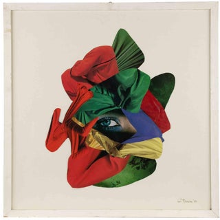 Genny Puccini, The Eye, 1977, Acrylic Painting on Paper, Framed For Sale