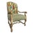 Vintage Hacienda Chair With New Frida’s Garden Fabric Upholstery in Springtime Colors For Sale