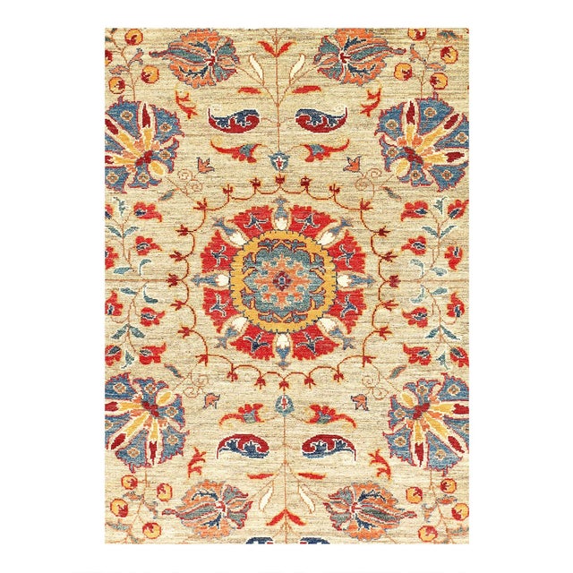 The meticulous art of hand-embroidered textiles from Uzbekistan tribes inspired the Suzani Collection of rugs. Bold...