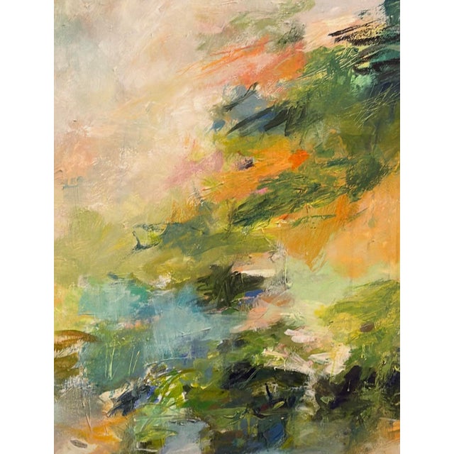 Abstract Large Original Abstract Expressionist Painting Titled "Meanwhile the World Goes On" For Sale - Image 3 of 8