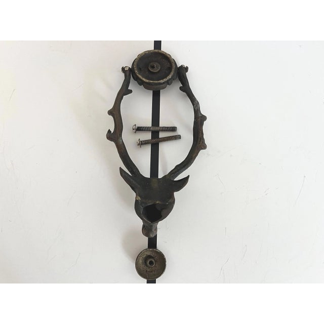 Antique Bronze Stag Door Knocker | Chairish