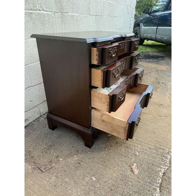Hickory Chair Historic James River Plantation Georgian Solid Cherry Wood Block Front Chest of Drawers or Commode. For Sale - Image 10 of 16