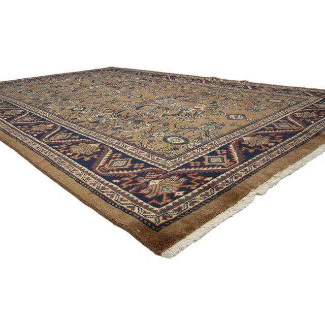 Vintage Persian Mahal Rug, 06'08 x 10'02. Warm and inviting with timeless elegance, this hand-knotted wool vintage Persian...