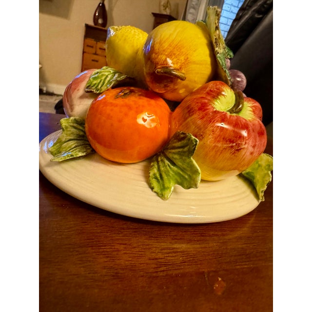 Vintage Arco Italian Majolica Style Fruit Compote Candy Dish With Lid – Ceramic Pedestal Bowl – Hollywood Regency Deco For Sale - Image 12 of 12