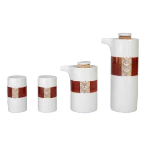 1950s Masahiro Mori Hakusan Cruet Condiment Set - 4 Pieces