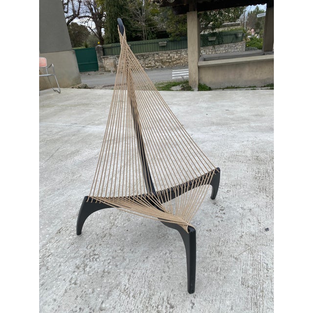 Wood Harp or String Armchair by Jorgen Hovelskov for Mobelhandvaerk, 1963 For Sale - Image 7 of 8