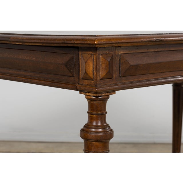 Late 19th Century French Louis XVI Style Walnut Writing Table With Side Drawers For Sale - Image 17 of 18