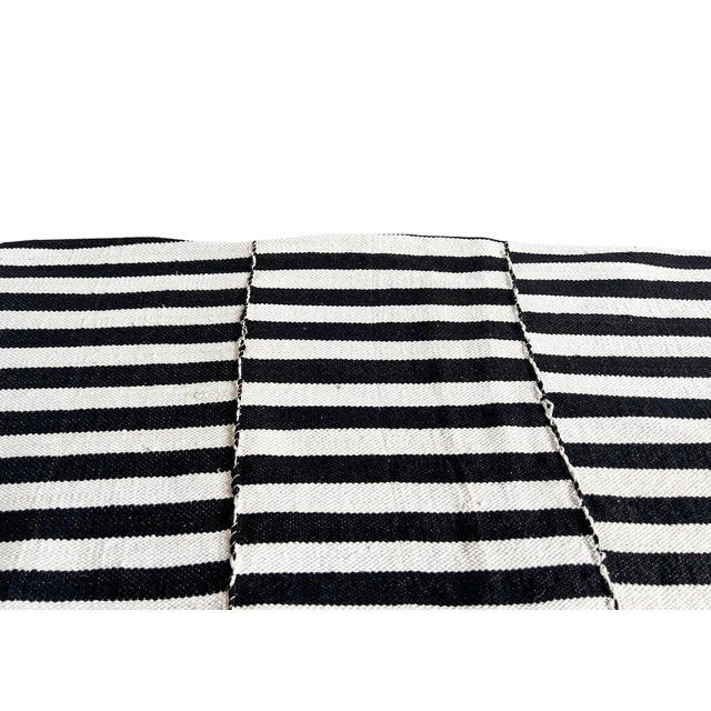 Textile Black & White Burkina Faso Blanket For Sale - Image 7 of 8