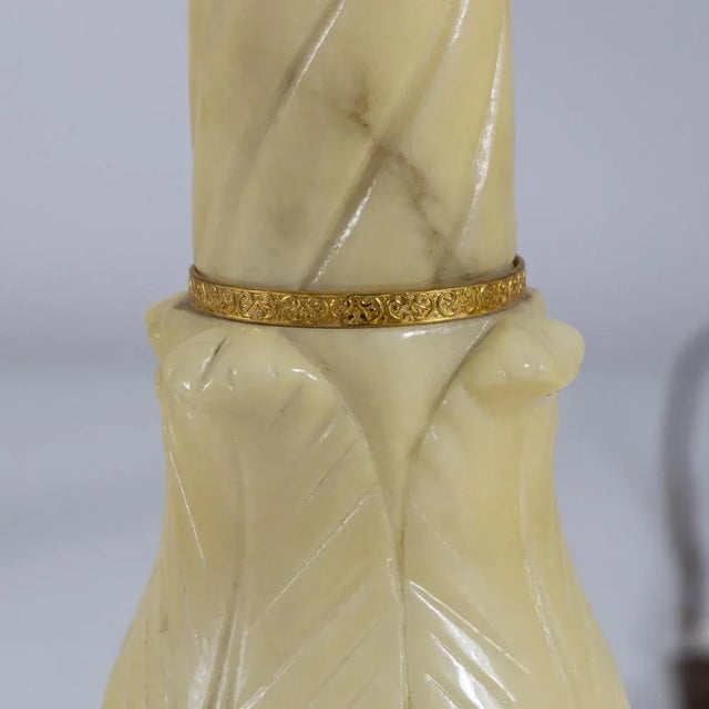 1970s Volterra Alabaster Table Lamps, 1970s, Set of 2 For Sale - Image 5 of 13