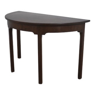 Kittinger Colonial Williamsburg Cw-34 Mahogany Demilune Table For Sale