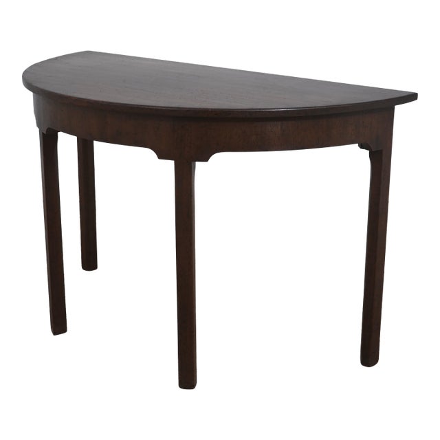 Kittinger Colonial Williamsburg Cw-34 Mahogany Demilune Table For Sale