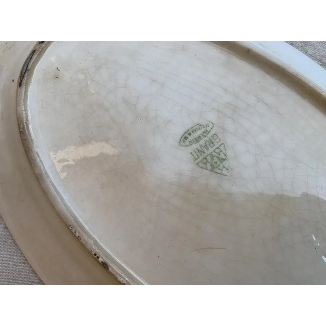 1950s Large White Oval Serving Dish, 1950 For Sale - Image 5 of 6