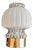 Vintage Table Lamp with Chrome-Plated Metal Base and Relief Glass Shade by Graewe, 1970s For Sale