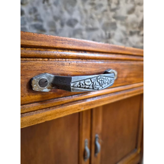 Brown Rustic French Country Sideboard in Wood, 1950 For Sale - Image 8 of 18