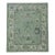 Navy Blue & Green Turkish Oushak Rug 8'3" x 9'8" For Sale