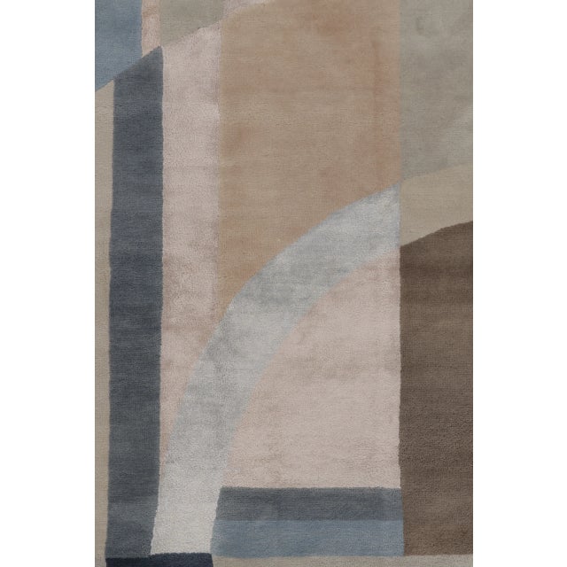 Rug & Kilim's Oversized Mid-Century Modern Square Rug in Bold Geometric Patterns For Sale In New York - Image 6 of 9