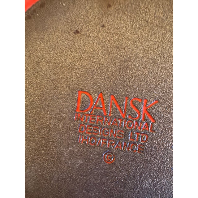 Dansk 1960s MCM Dansk Red Enamel Kobenstyle Butter Warmer/Sauce Pot Made in France For Sale - Image 4 of 7