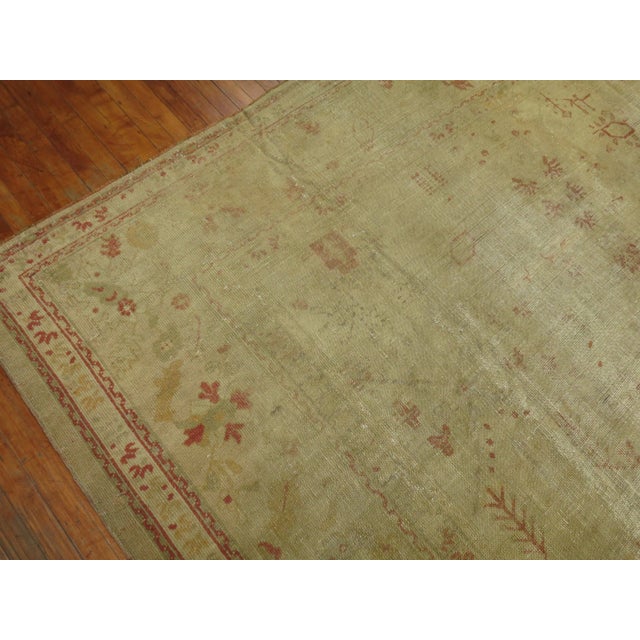 Late 19th Century 19th Century Distressed Turkish Oushak - 10'5" x 11' For Sale - Image 5 of 11