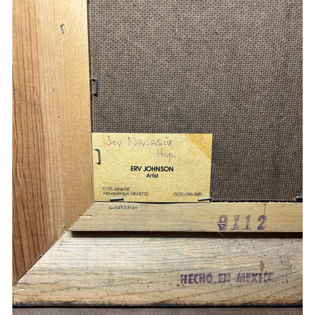 1970s Erv Johnson Hopi Acoma Pottery Acrylic Painting Set Aztec Tribal For Sale - Image 5 of 12