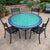 Moroccan 48" Moroccan Aqua and Blue Round Mosaic Dining Table For Sale - Image 3 of 8
