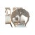 Wood Late 20th Century Lime Wash Lotus Floral Carved Dining Set in the Manner of Phyllis Morris For Sale - Image 7 of 11