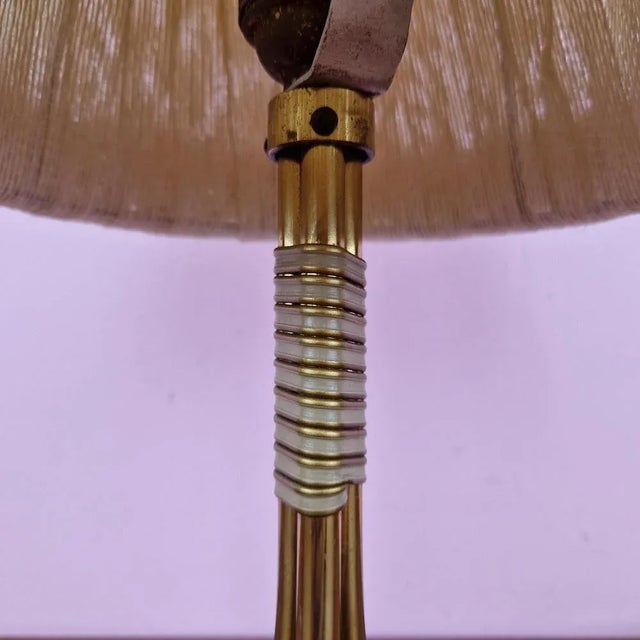 Rockabilly Brass Tripod Table Lamp, 1950s For Sale - Image 10 of 13