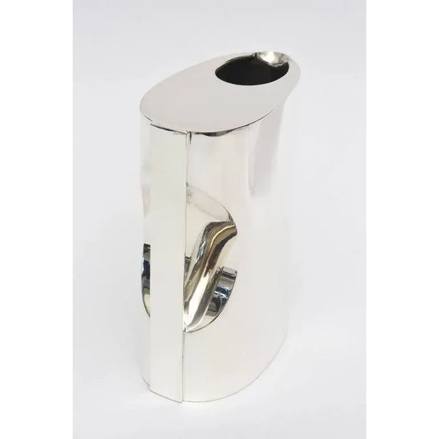 Couer Sterling Silver Sculptural Modernist Hallmarked Pitcher by Couer Mid-Century Modern 50's For Sale - Image 4 of 8