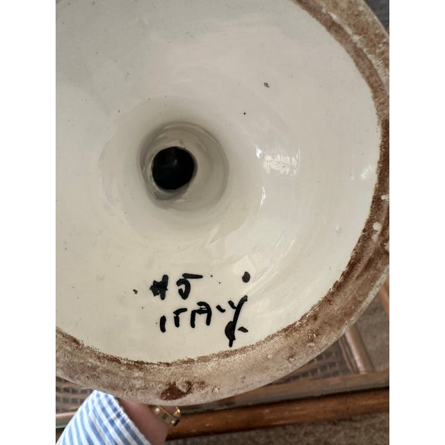 Beautiful Italian lemon orange basket. Ceramic figurine. Excellent condition! Beautiful orange, yellow, green and white...