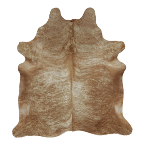 Rug & Kilim’s Contemporary Cowhide Rug With Wavy Stripes in Brown & Beige Tones