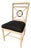 1980s McGuire Rattan Target Back Chairs with Thibaut Greek Key Upholstery, Set of 4. For Sale