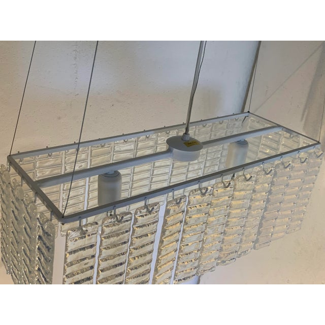 Murano Glass Sputnik Opalino Italian Handmade Chandelier For Sale - Image 9 of 12