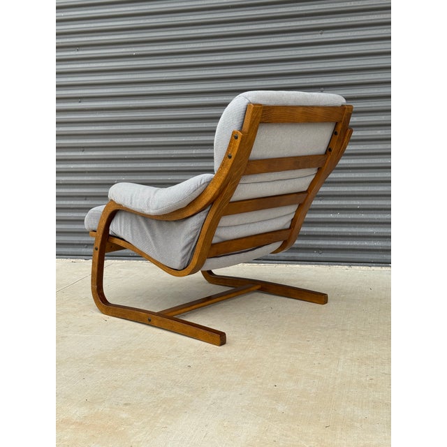 Wood C. 1970s Mid Century Danish Modern Stouby Polster Cantilever Lounge Chair For Sale - Image 7 of 11