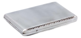 Plain Silver Cigarette Case with Beveled Corners