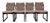 Set of Four Danish Modern Sculptural Rosewood Cantilever Dining Chairs, Denmark, C. 1970 For Sale
