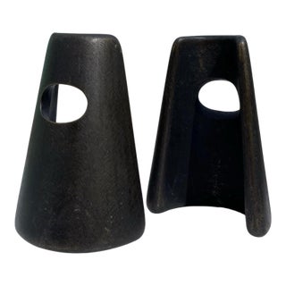 Carl Aubock 4843 Patinated Bronze Modernist Bookends For Sale