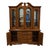 Brown Late 20th Century Broyhill Furniture Walnut Traditional Style 60" Buffet W. Lighted Display China Cabinet For Sale - Image 8 of 16