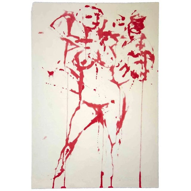 Figure is an original artwork realized in the 1970s by the Italian Contemporary artist Leo Guida (1992 - 2017). Original...