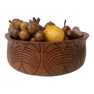 Vintage Dansk Wooden Fruit Bowl Set- 21 Pieces For Sale