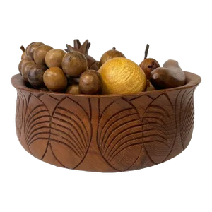 Vintage Dansk Wooden Fruit Bowl Set- 21 Pieces