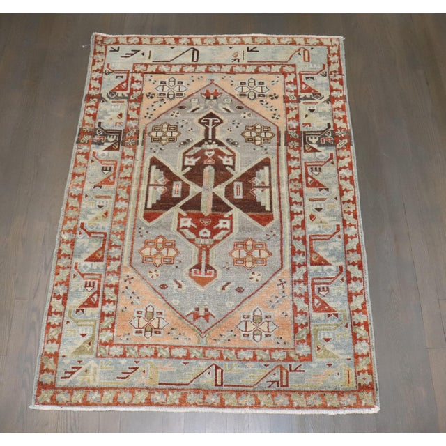 Persian Early 20th Century Zabihi Collection Persian Malayer Medallion Small Size Rug - 3'2" x 4'6" For Sale - Image 3 of 7