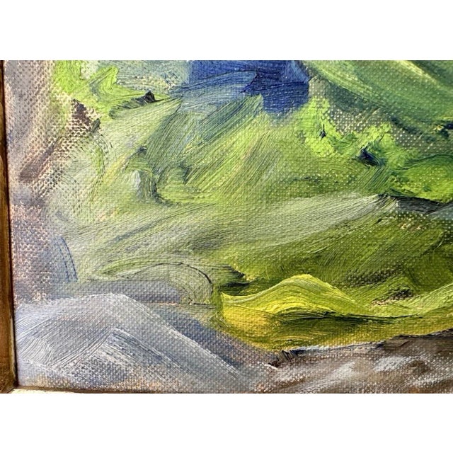 Original Oil Painting by Hollywood Legend Janet Gaynor Painting Is 11 X 16” Frame Is 19.5 X 23.5” For Sale - Image 4 of 11