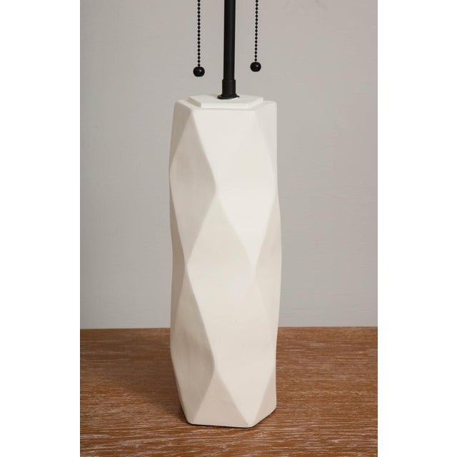 Bespoke Cubist Inspired Plaster Lamps - a Pair For Sale In New York - Image 6 of 11