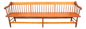 Antique Early American Handmade Maple Settlers Bench