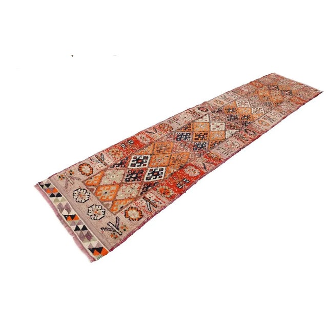 Mid-Century Modern Mid 20th Century Vintage Herki Runner For Sale - Image 3 of 7