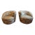 Mid 20th Century Kagan Style Nautilus Swivel Lounge Chairs - Pair For Sale