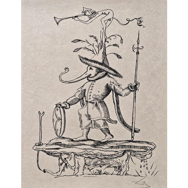 Salvador dali eusthenes, ou hercule d'est - eusthenes, or hercules of the east) from "les songes drôlatiques de...