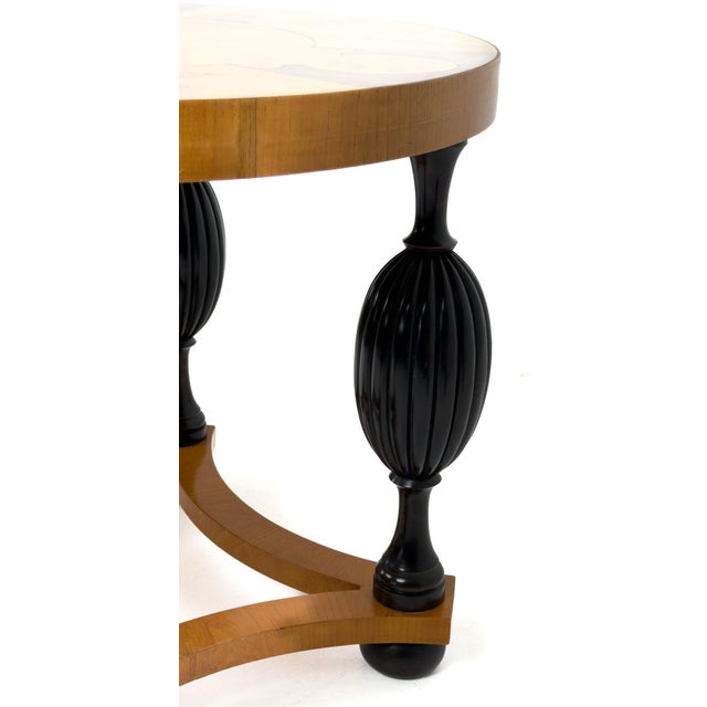 Swedish Grace Marquetry Table by Birger Ekman for Mjölby Intarsia, 1935 For Sale - Image 3 of 10