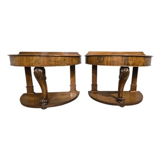 Victorian Mahogany Console Tables, 1880, Set of 2 For Sale